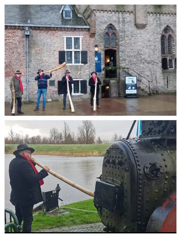 Blazen bij het Stoommuseum en Kasteel Radboud in Medemblik 3-1-24